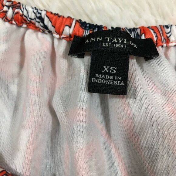 Ann Taylor Orange Paisley Tank Top Size XS - Picture 5 of 7
